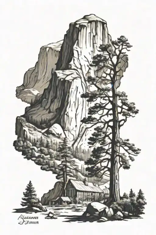 Yosemite National Park tattoo design idea