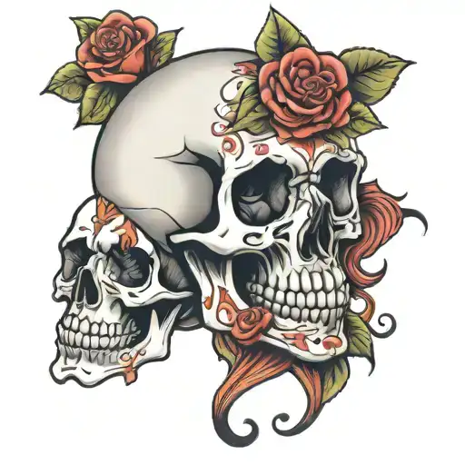 skull candy skull tattoo design idea