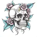 skull candy skull tattoo design idea