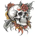 skull candy skull tattoo design idea