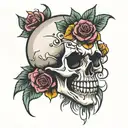 skull candy skull tattoo design idea