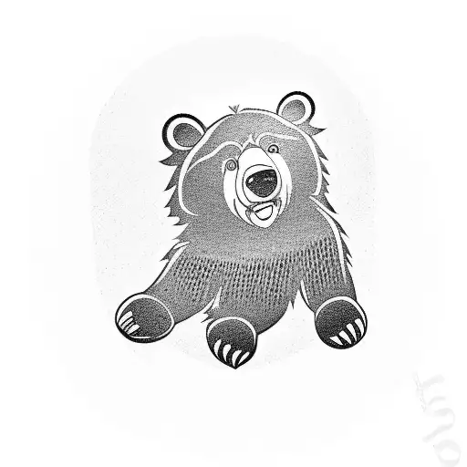 the bear from "brother bear" dancing  tattoo design idea