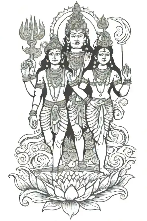 vishnu and shiva tattoo tattoo design idea