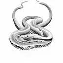 a snake that is overlapped with the date 8-25-84 tattoo design idea