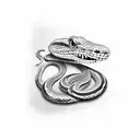 a snake that is overlapped with the date 8-25-84 tattoo design idea