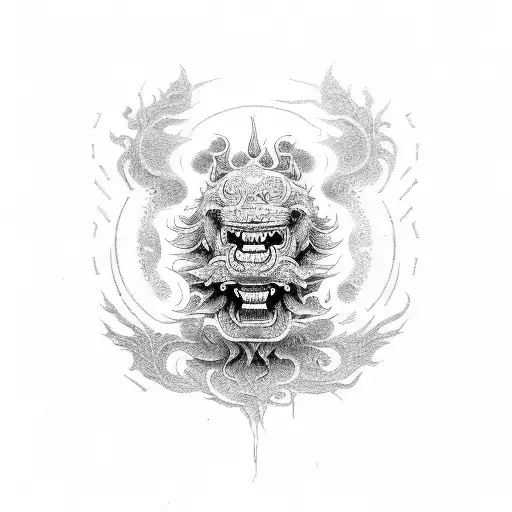Foo Dog tattoo design idea