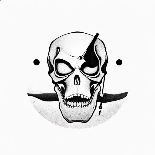 Grim Reaper clock tattoo design idea