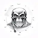 Grim Reaper clock tattoo design idea