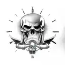 Grim Reaper clock tattoo design idea