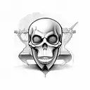 Grim Reaper clock tattoo design idea