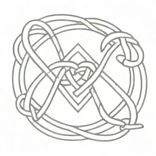celtic heart knot with 6.10.24 date tattoo tattoo design idea