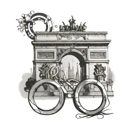 Olympic rings Paris France tattoo design idea