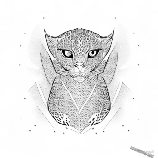 leopard falcon tattoo design idea