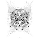 leopard falcon tattoo design idea