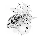 leopard falcon tattoo design idea