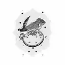 leopard falcon tattoo design idea