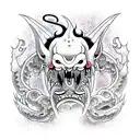 Japan Demon tattoo design idea