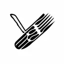 fork gripped spaghetti tattoo design idea