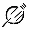 fork gripped spaghetti tattoo design idea