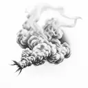 smoke filler tattoo design idea