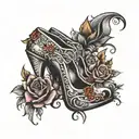 killer high heels tattoo design idea