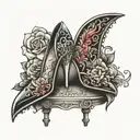 killer high heels tattoo design idea
