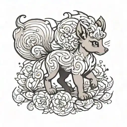 vulpix tattoo design idea
