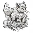 vulpix tattoo design idea