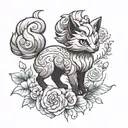 vulpix tattoo design idea