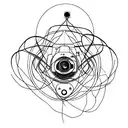 A camera lens intertwined with a neuron tattoo design idea