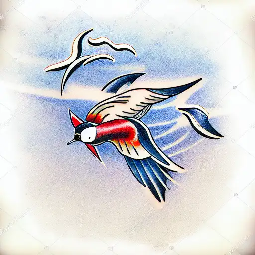 Swallow Bird tattoo design idea