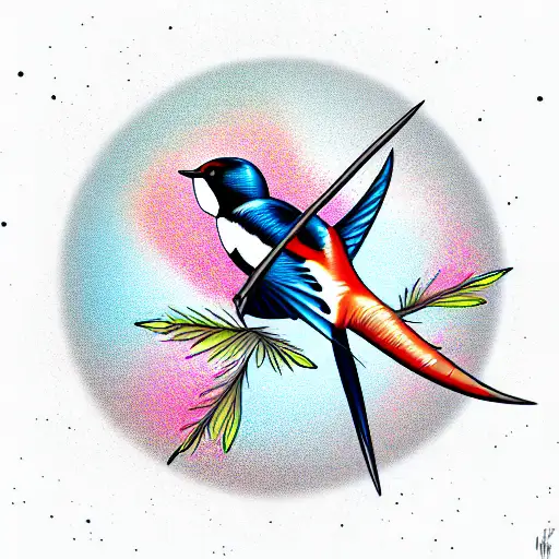 Swallow Bird tattoo design idea