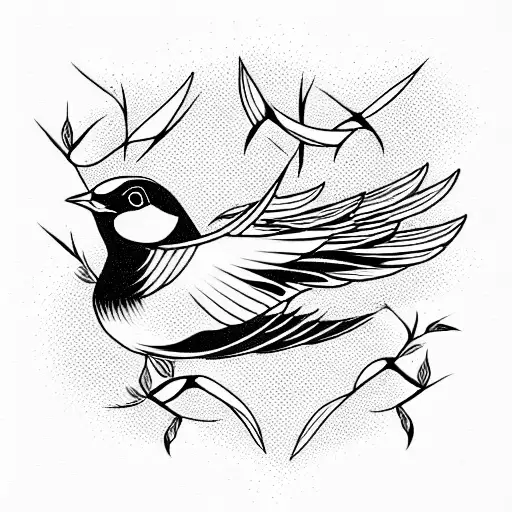 Swallow Bird tattoo design idea