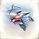 Swallow Bird tattoo design idea