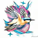 Swallow Bird tattoo design idea