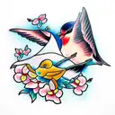 Swallow Bird tattoo design idea
