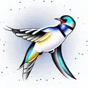 Swallow Bird tattoo design idea