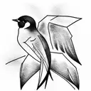 Swallow Bird tattoo design idea