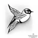 Swallow Bird tattoo design idea