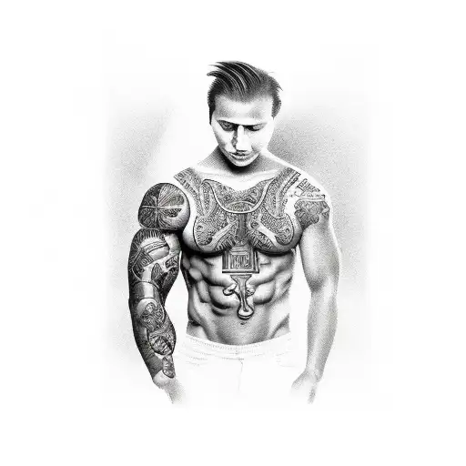 zyzz inspired tattoo tattoo design idea