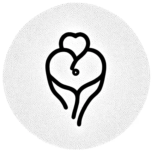 semicolon heartbeat with heart tattoo design idea