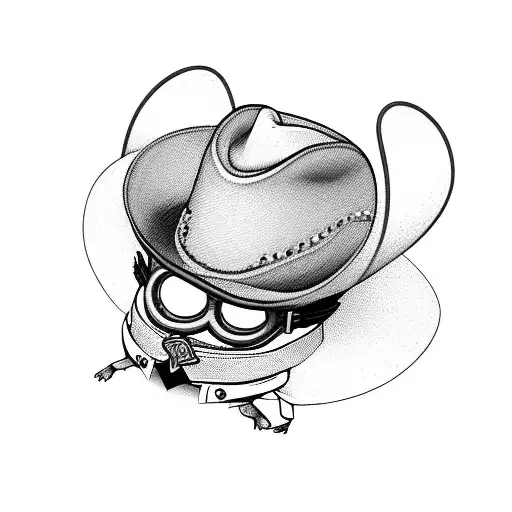 charro hat minion tattoo design idea