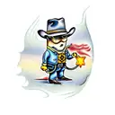 Cowboy minion tattoo design idea