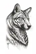 thylacine tattoo design idea