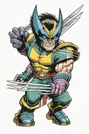 wolverine X men x Mysterio marvel tattoo design idea
