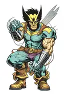 wolverine X men x Mysterio marvel tattoo design idea