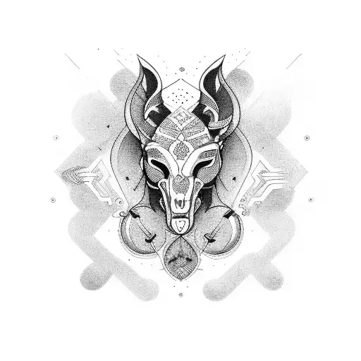 orixá exu tattoo design idea