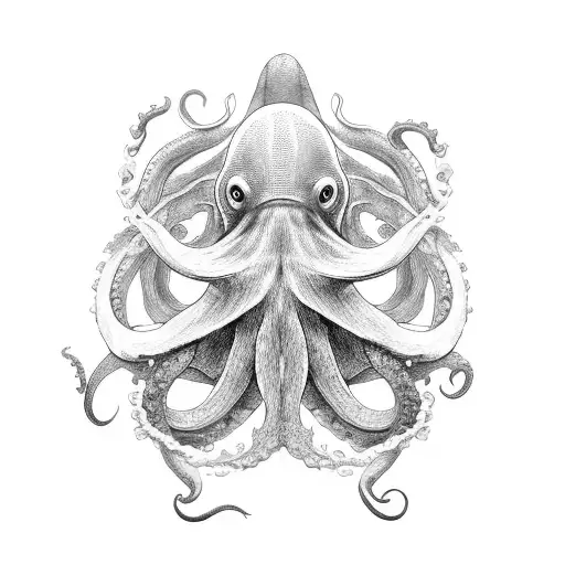 dark Octopus tattoo design idea