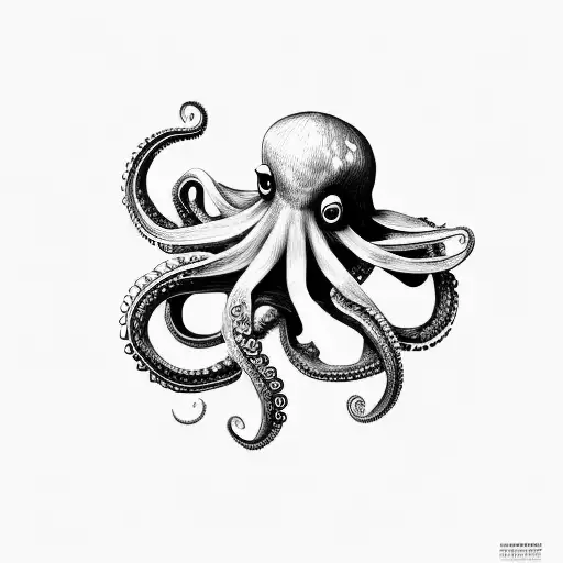 dark Octopus tattoo design idea