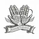 handshake brotherhood Fear God tattoo design idea